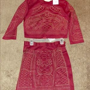 Large Sparkly Skirt and Shirt Set